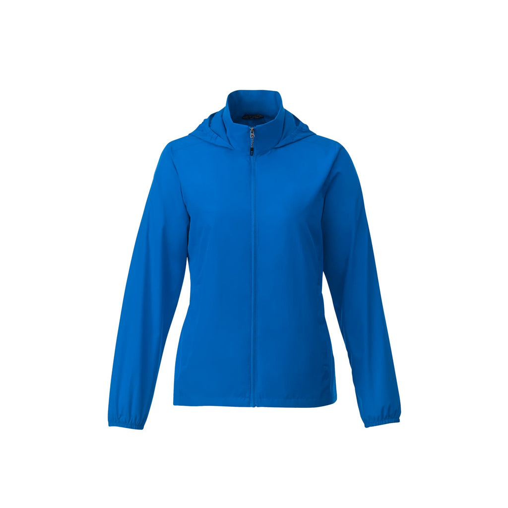 Toba Packable Jacket with Roll-Away Hood for Women Transfer - Olympic Blue - Front Flat