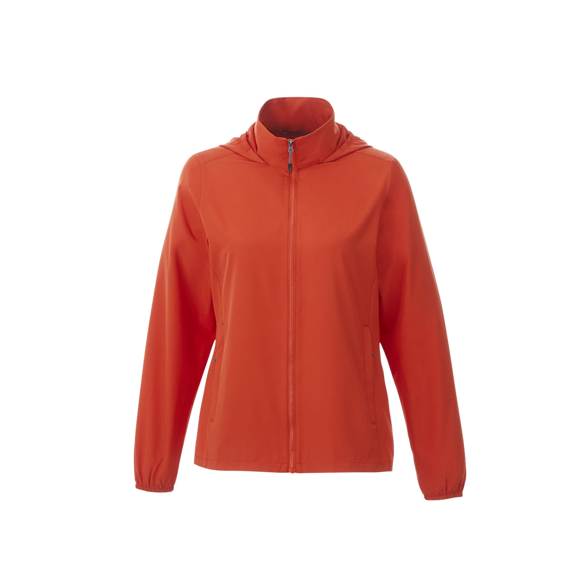 Toba Packable Jacket with Roll-Away Hood for Women Transfer - Saffron - Front Flat