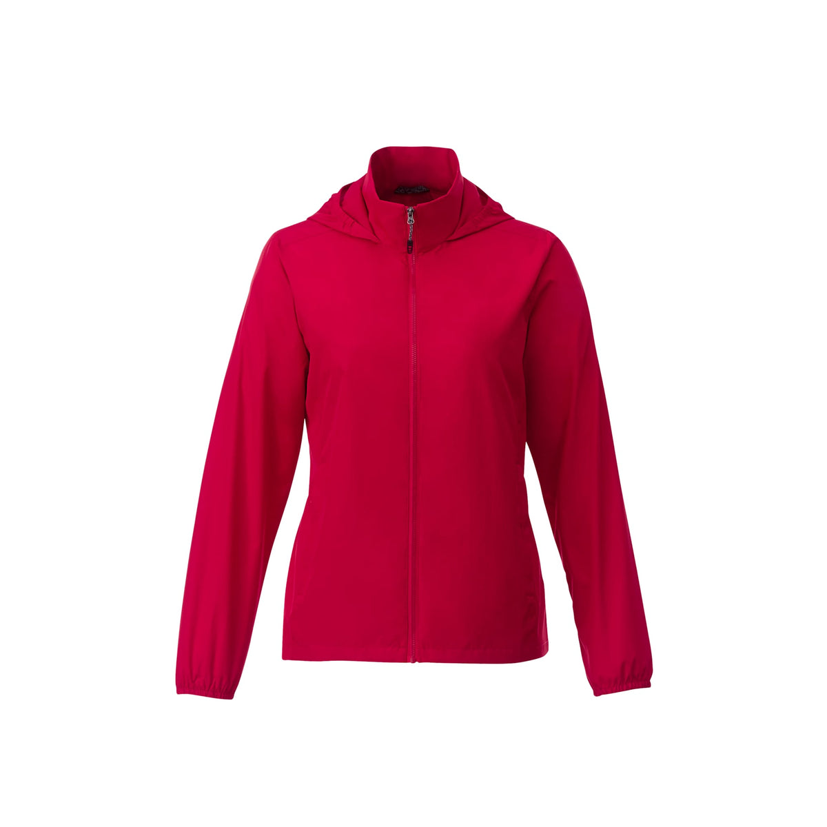 Toba Packable Jacket with Roll-Away Hood for Women Transfer - Team Red - Front Flat