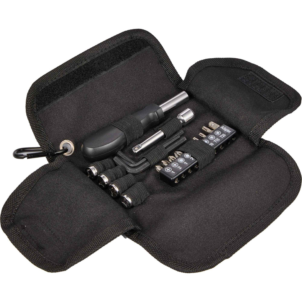 Tool Set in Recycled PET Fold Up Pouch, 19 Pieces - Black - Detail 2