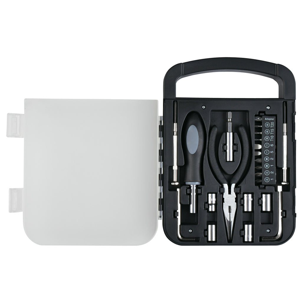 Tool Set with Pliers, Deluxe - Black - open