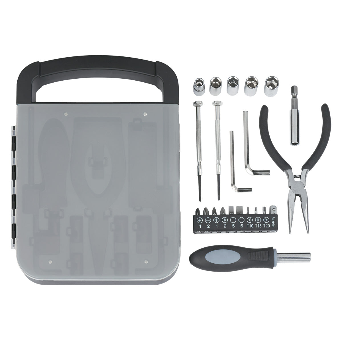 Tool Set with Pliers, Deluxe - Black - parts