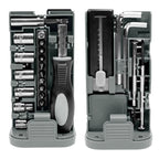 Tool Set with Rechargeable LED Light, 24 Piece - Black with Gray - Tools_1
