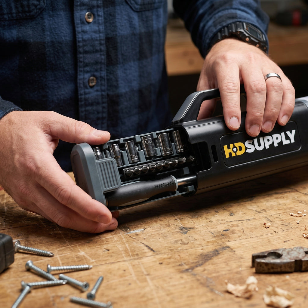 Tool Set with Rechargeable LED Light, 24 Piece - Lifestyle2_Padprint