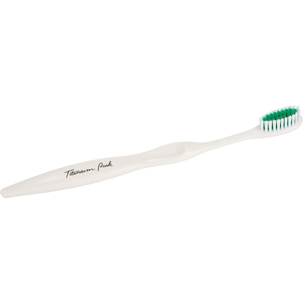 Toothbrush and Travel Cap Kit in a Zip Pouch, 3 Pieces - Green - Front