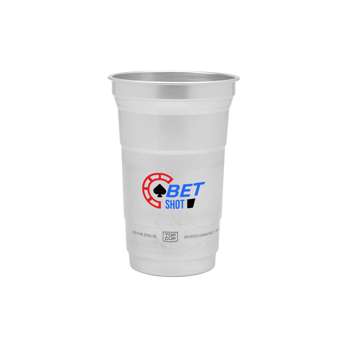Top Cup Aluminum Cup, 9 oz - Silver - Colorbrite