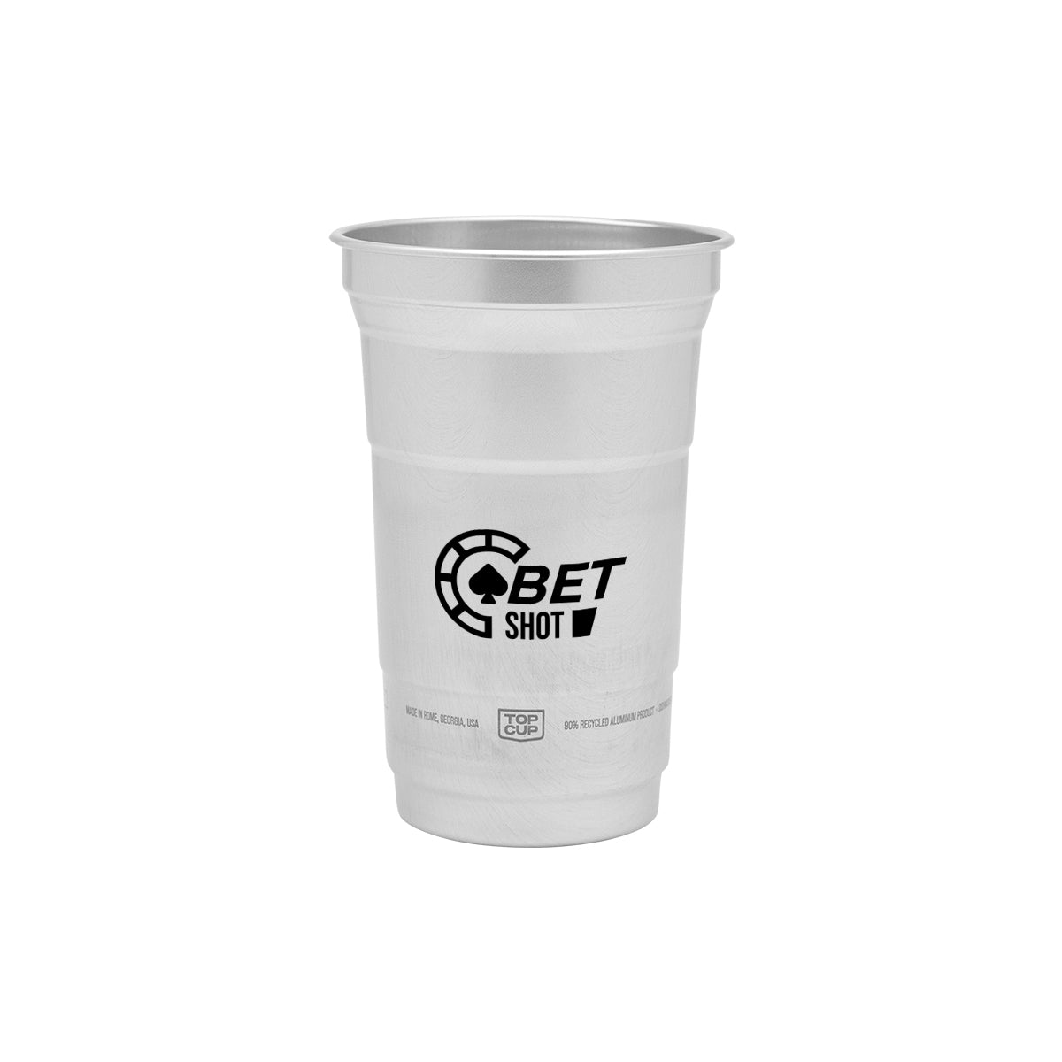 Top Cup Aluminum Cup, 9 oz - Silver - Silk Screen