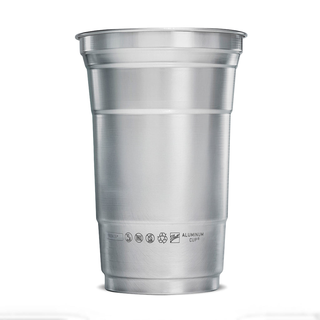 Top Cup Aluminum Cup in Full Color, 20 oz - Silver - Back