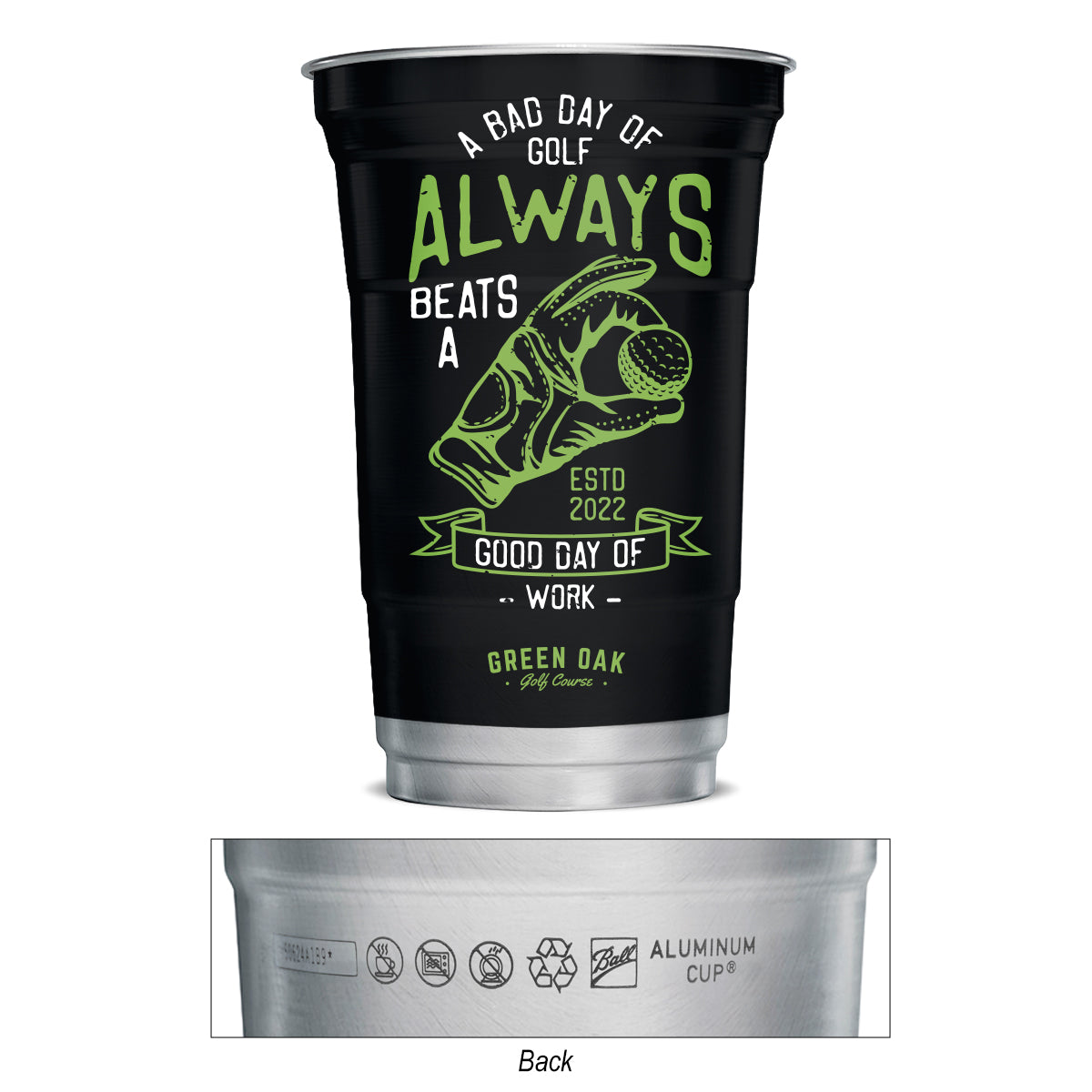 Top Cup Aluminum Cup in Full Color, 20 oz
