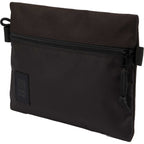 Topo Designs Accessory Pouch in Recycled Nylon Embroidery - Black - Left Angle