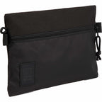 Topo Designs Accessory Pouch in Recycled Nylon Embroidery - Black - Right Angle