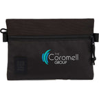 Topo Designs Accessory Pouch in Recycled Nylon Transfer - Black - Front