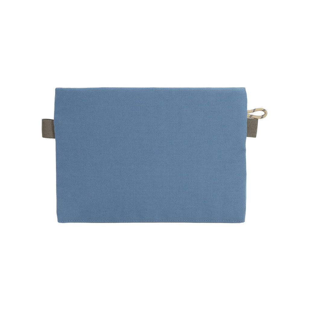 Topo Designs Accessory Pouch in Recycled Nylon Transfer - Stone Blue/Ash Green - Back