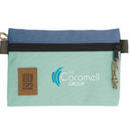 Topo Designs Accessory Pouch in Recycled Nylon Transfer - Stone Blue/Ash Green - Front