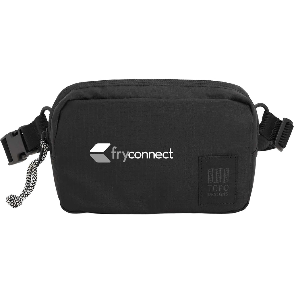 Topo Designs Belt Bag in Recycled Ripstop Transfer - Black - Photo