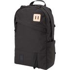 Topo Designs Daypack Classic in Recycled Nylon, 15 Inch Transfer - Black - Left Angle