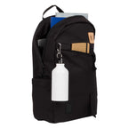 Topo Designs Daypack Classic in Recycled Nylon, 15 Inch Transfer - Black - Propped