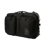 Topo Designs Global Briefcase with Backpack Straps Embroidery - Black - Left Angle 2
