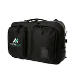 Topo Designs Global Briefcase with Backpack Straps Embroidery - Black - Left Angle