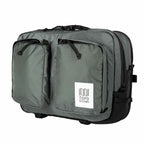 Topo Designs Global Briefcase with Backpack Straps Embroidery - Charcoal - Left Angle 2