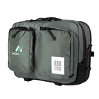 Topo Designs Global Briefcase with Backpack Straps Embroidery - Charcoal - Left Angle