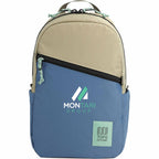 Topo Designs Light Pack in Recycled Nylon Transfer - Stone Blue/Elmwood - Front