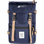 Topo Designs Rover Pack Classic in Recycled Nylon, 15 Inch Transfer - Navy - Front