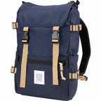 Topo Designs Rover Pack Classic in Recycled Nylon, 15 Inch Transfer - Navy - Left Angle 2
