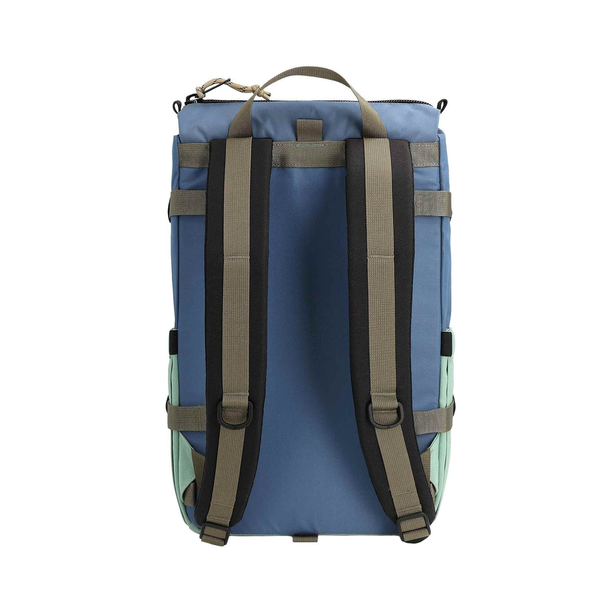 Topo Designs Rover Pack Classic in Recycled Nylon, 15 Inch Transfer - Stone Blue/Ash Green - Back