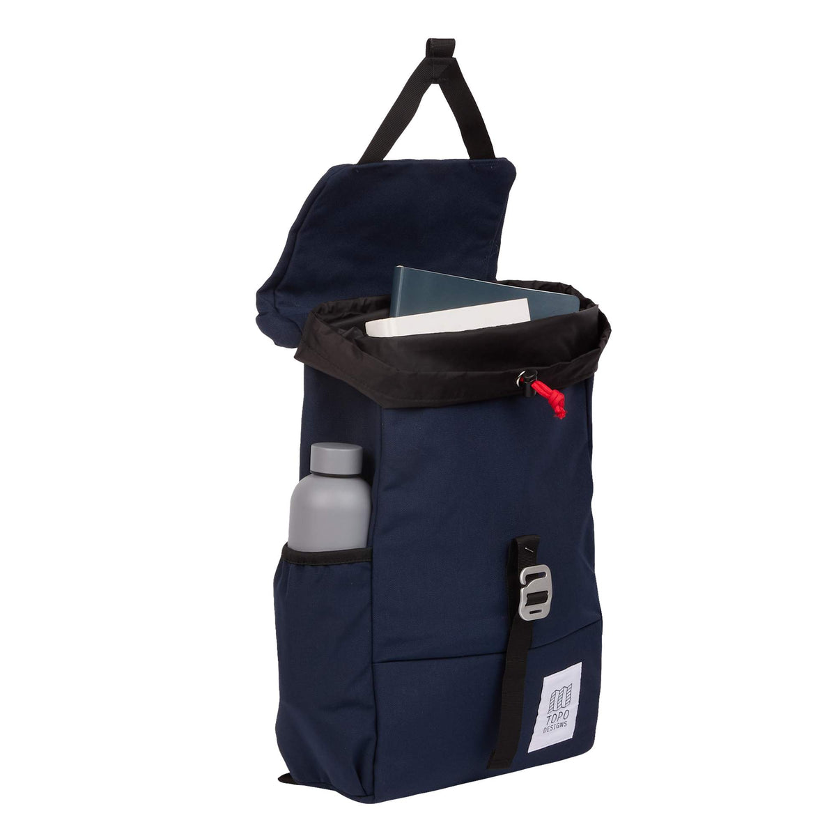 Topo Designs Y Pack with G-Hook Flap, 15 Inch Transfer - Navy - Propped