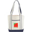 Topsail Canvas Tote with Contrast Handles, 10 oz Transfer - Navy - Front