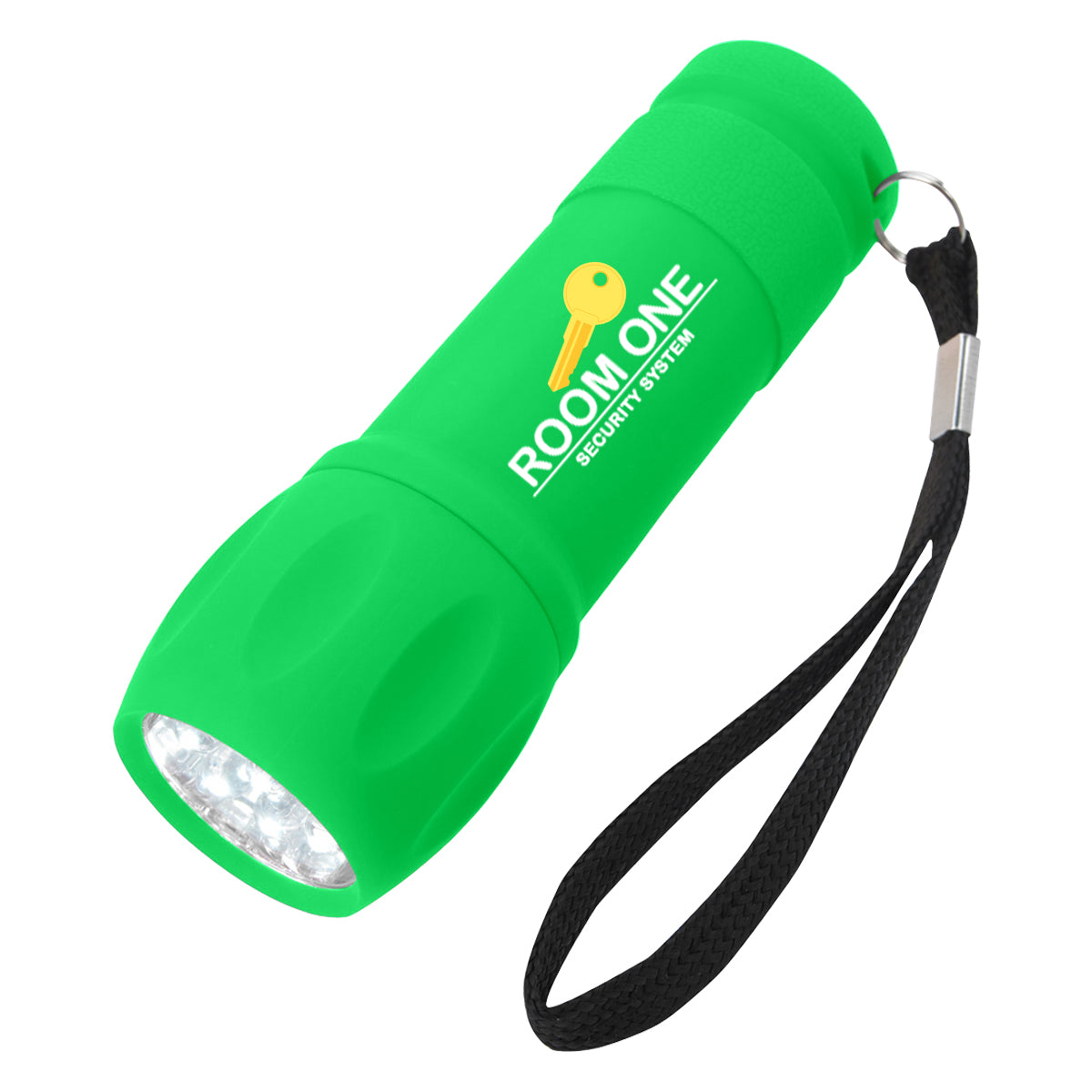 Torch Light, Rubberized - Green - Full Color