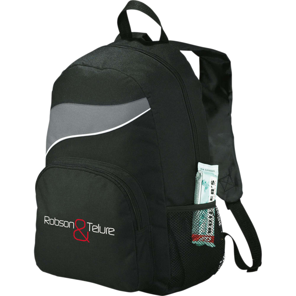 Tornado Deluxe Backpack with Side Mesh Pocket Full Color - Gray - Front