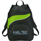 Tornado Deluxe Backpack with Side Mesh Pocket Full Color - Lime Green - Front