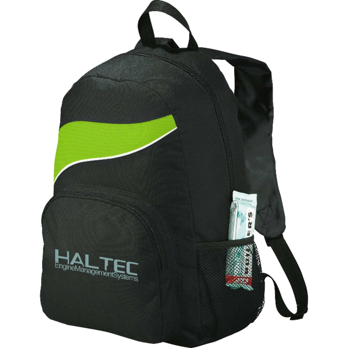 Tornado Deluxe Backpack with Side Mesh Pocket Full Color - Lime Green - Photo