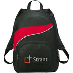 Tornado Deluxe Backpack with Side Mesh Pocket Full Color - RED - Front 2