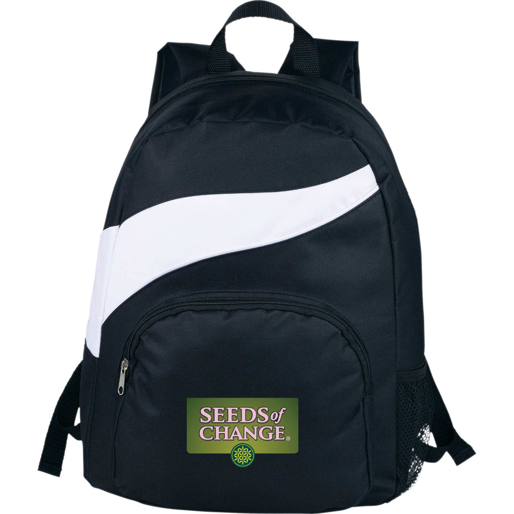 Tornado Deluxe Backpack with Side Mesh Pocket Full Color - White - Front