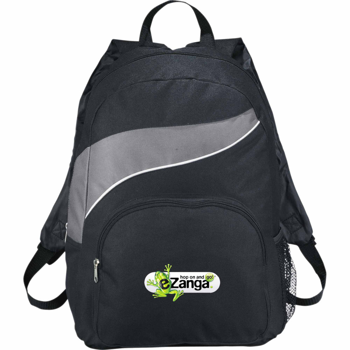 Tornado Deluxe Backpack with Side Mesh Pocket - Gray - Front 2
