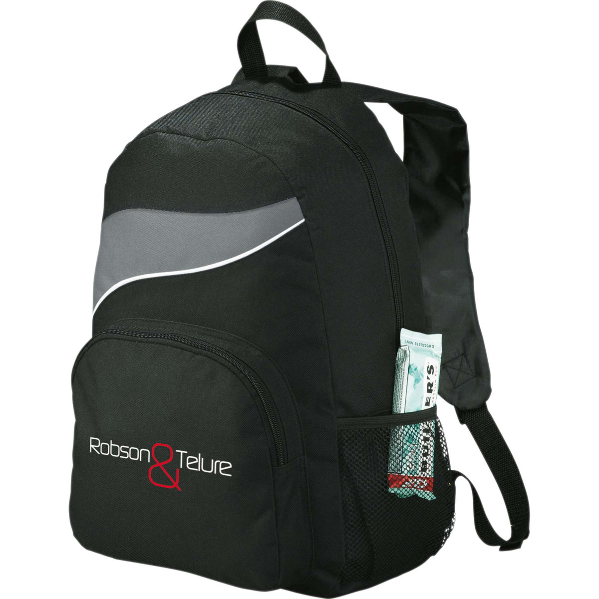 Tornado Deluxe Backpack with Side Mesh Pocket - Gray - Front