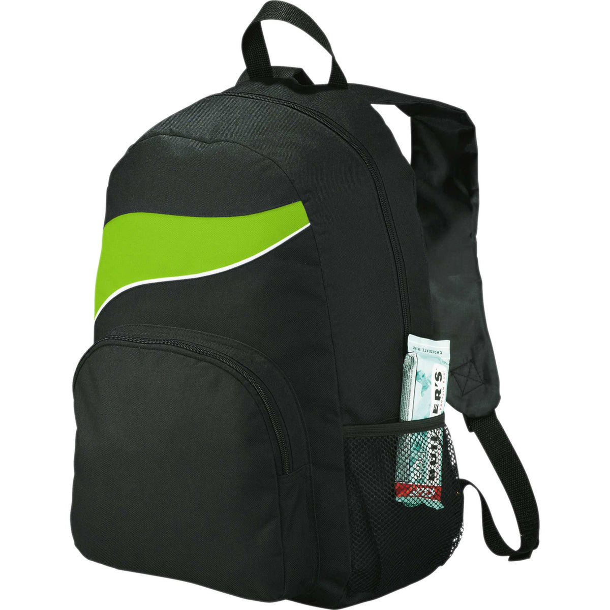 Tornado Deluxe Backpack with Side Mesh Pocket - Lime Green - Photo 2