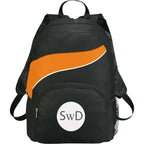 Tornado Deluxe Backpack with Side Mesh Pocket - Orange - Front 2