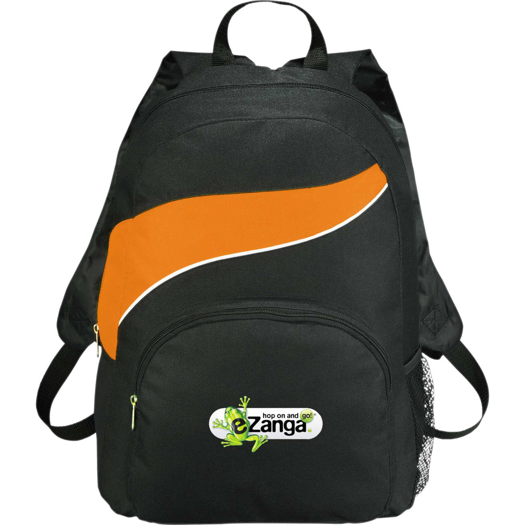 Tornado Deluxe Backpack with Side Mesh Pocket - Orange - Front