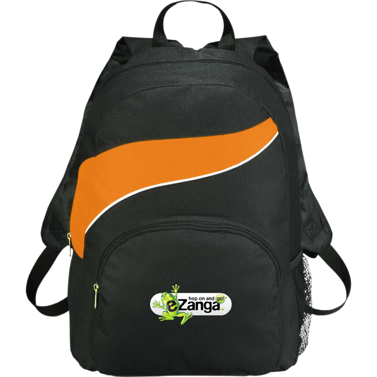 Tornado Deluxe Backpack with Side Mesh Pocket - Orange - Front
