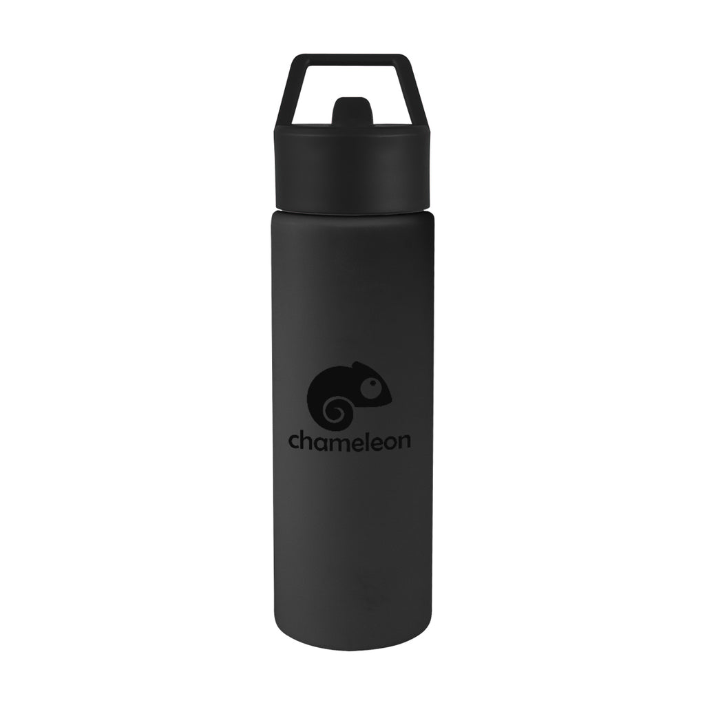 Torrey Recycled Stainless Steel Bottle, 24 oz - Black - Silk Screen