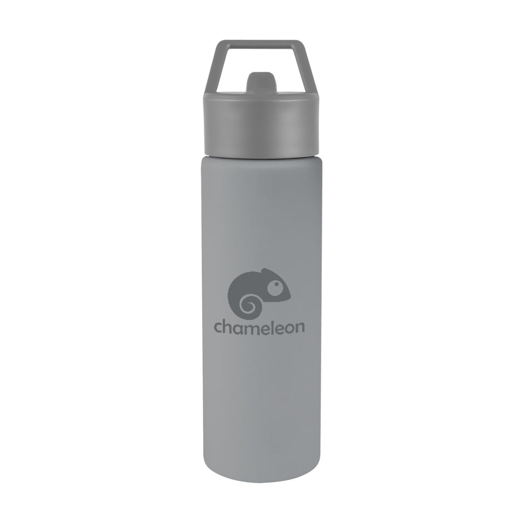 Torrey Recycled Stainless Steel Bottle, 24 oz - Gray - Silk Screen