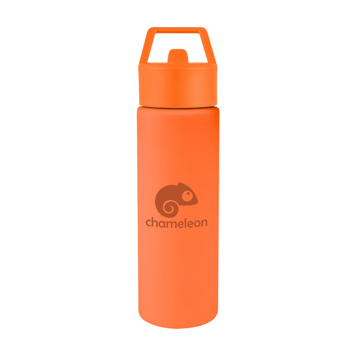 Torrey Recycled Stainless Steel Bottle, 24 oz - Orange - Silk Screen