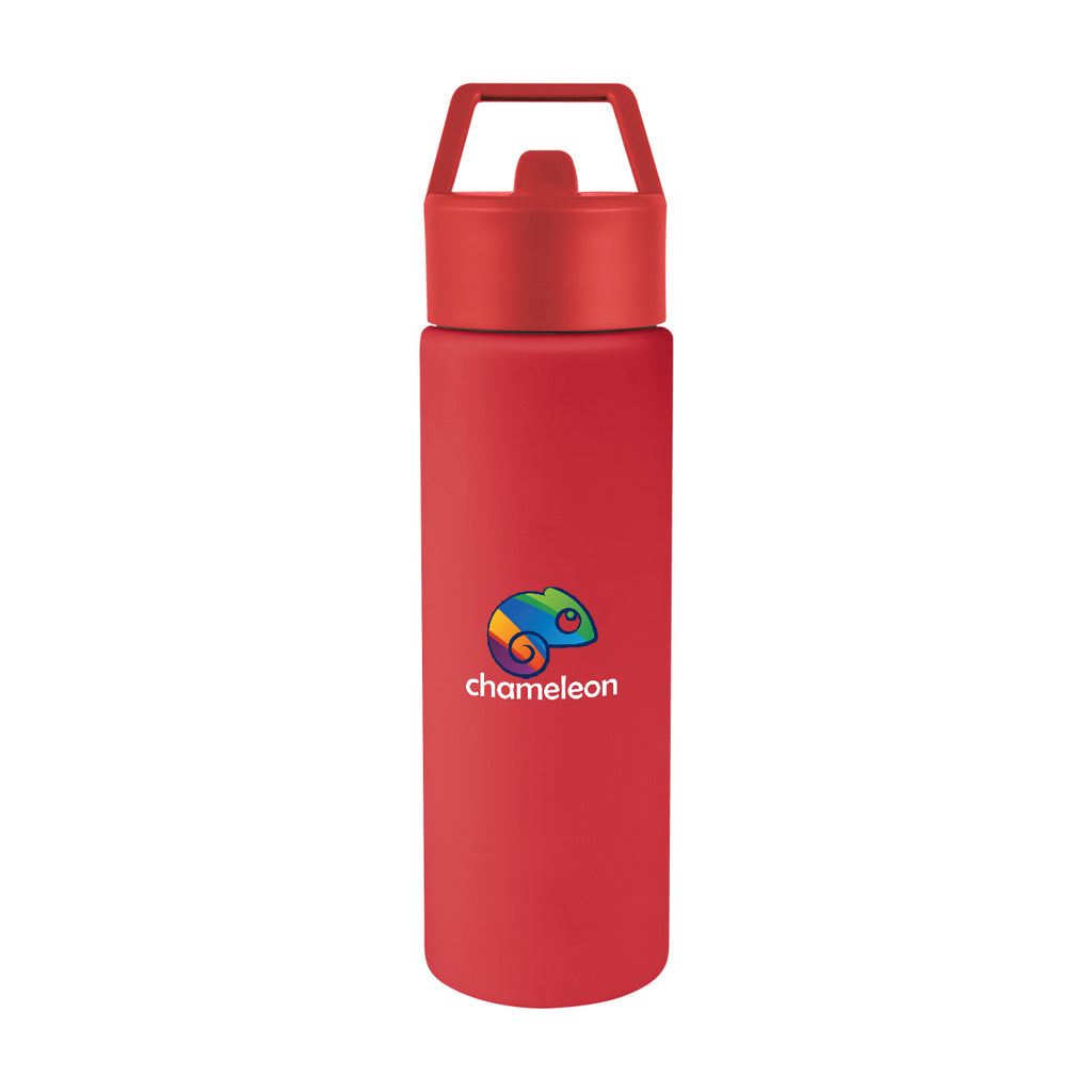 Torrey Recycled Stainless Steel Bottle, 24 oz - Red - Colorbrite