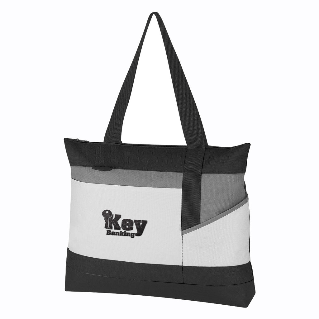 Tote Bag, Advantage - Black - Embroidery