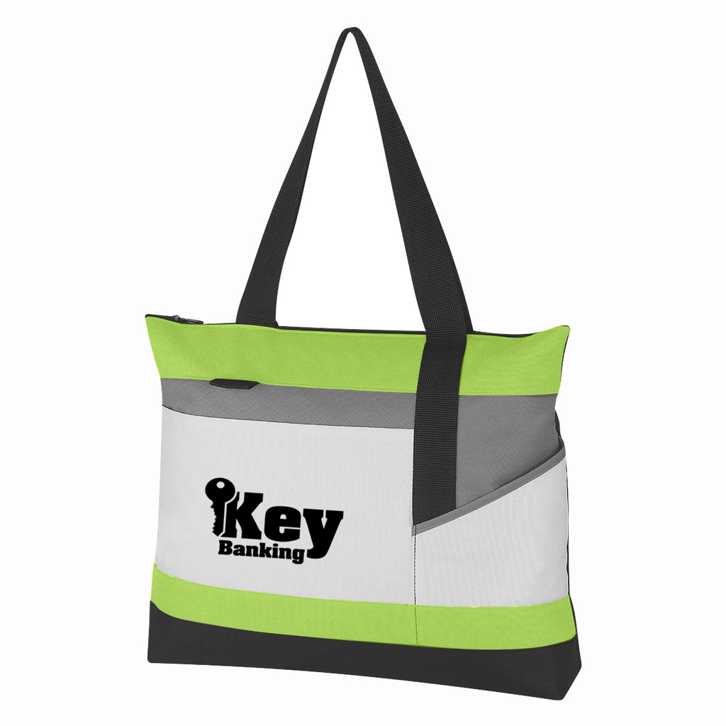 Tote Bag, Advantage Embroidery - Lime Green - Silk Screen