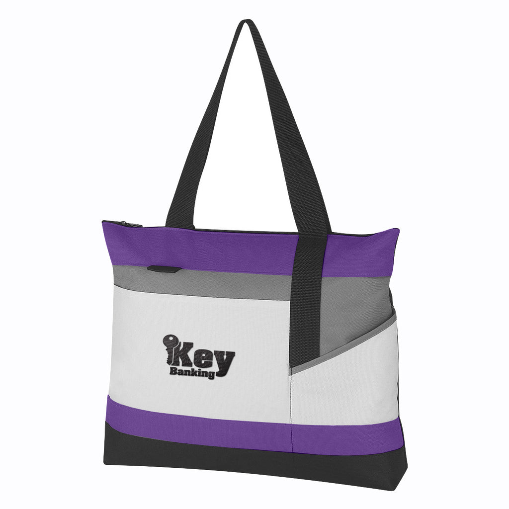 Tote Bag, Advantage Embroidery - Purple - Embroidery